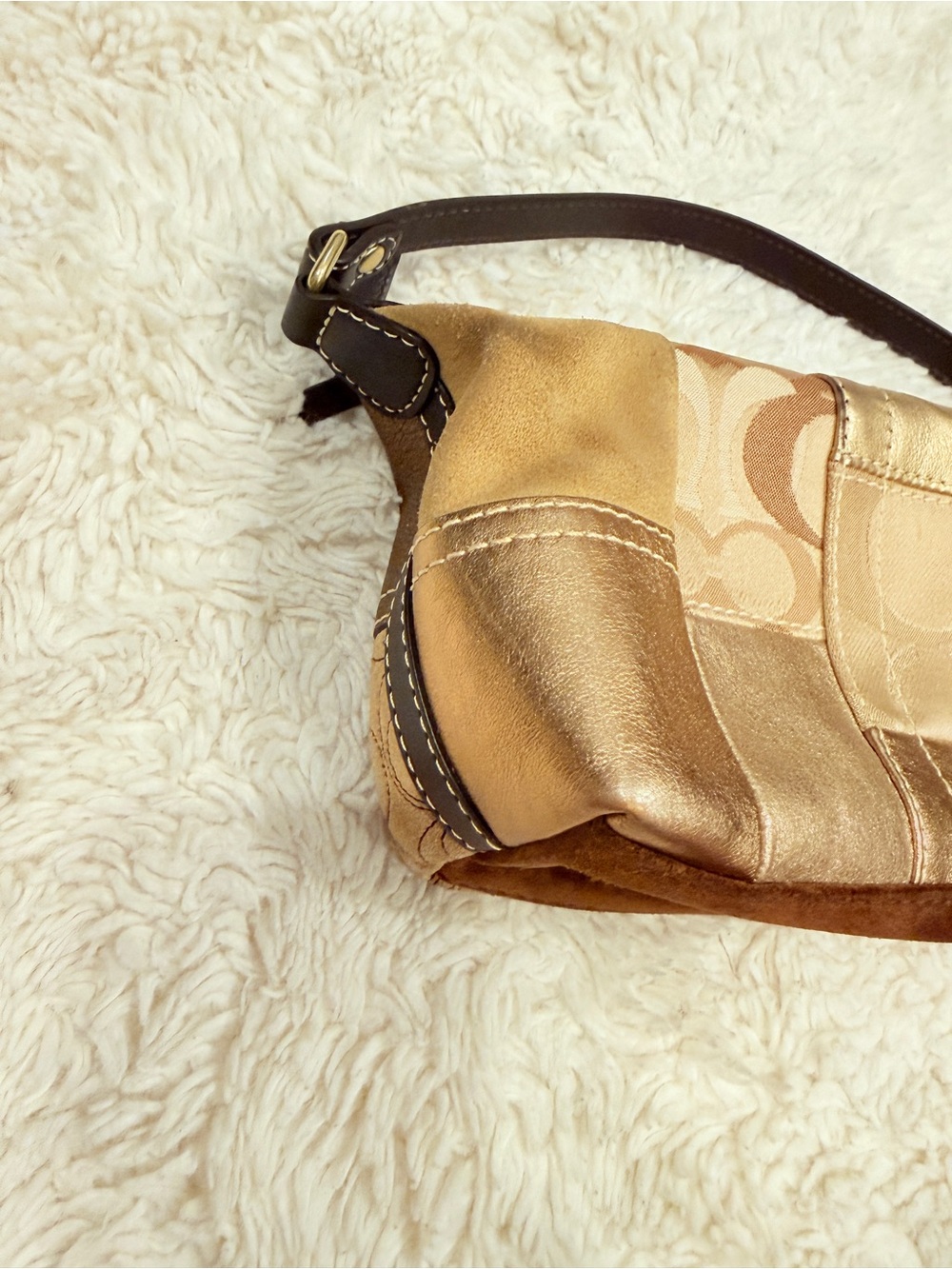Coach Gold Patchwork Bag - Picture 3 of 10